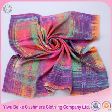 Colorful Yarn Dyed long lady silk scarf